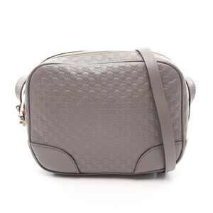 GUCCI Gray Leather Shoulder Bag